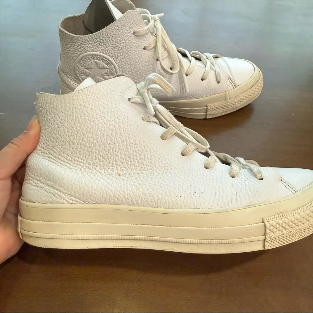 Converse Prime High Top Leather Sneaker White Womens 7 , Men’s 5
